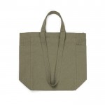 Bolsa con cremallera de lona reciclada con un peso de 400 g/m2 color verde cuarta vista