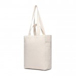 Bolsa con cremallera de lona reciclada con un peso de 400 g/m2 color blanco roto