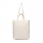 Bolsa con cremallera de lona reciclada con un peso de 400 g/m2 color blanco roto segunda vista