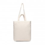 Bolsa con cremallera de lona reciclada con un peso de 400 g/m2 color blanco roto quinta vista