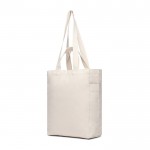 Bolsa con cremallera de lona reciclada con un peso de 400 g/m2 color blanco roto sexta vista