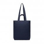 Bolsa con cremallera de lona reciclada con un peso de 400 g/m2 color azul marino segunda vista
