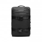 Mochila explorer ecológica con correa de viaje para PC 15,6” color negro vista con logo