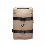 Mochila explorer ecológica con correa de viaje para PC 15,6” color marfil vista con logo