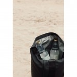 Bolsa térmica en poliéster reciclado con diseño enrollable 25L color negro