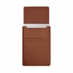Funda para portátil de poliéster con alfombrilla para ratón 14” color marrón tercera vista