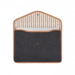 Funda para portátil de lona reciclada con bordes de color 14” color negro segunda vista