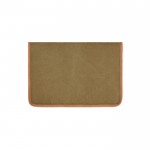 Funda para portátil de lona reciclada con bordes de color 14” color verde tercera vista