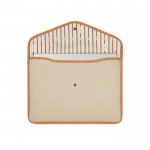 Funda para portátil de lona reciclada con bordes de color 14” color beige segunda vista