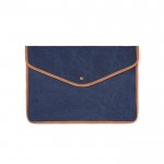 Funda para portátil de lona reciclada con bordes de color 14” color azul marino