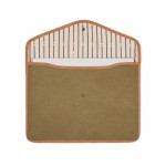 Funda para portátil de lona reciclada con bordes de color 16” color verde segunda vista