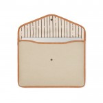 Funda para portátil de lona reciclada con bordes de color 16” color beige segunda vista