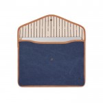 Funda para portátil de lona reciclada con bordes de color 16” color azul marino segunda vista