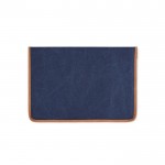 Funda para portátil de lona reciclada con bordes de color 16” color azul marino tercera vista