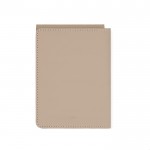 Funda de pasaporte y tarjetas de cuero sintético con protección RFID color marfil