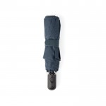 Paraguas plegable semiautomático de RPET 190T antitormentas Ø112 color azul marino cuarta vista