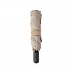 Paraguas plegable semiautomático de RPET 190T antitormentas Ø112 color marfil cuarta vista