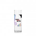 Vasos de tubo con logotipo de color transparente con logo