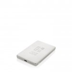 Powerbank con carga inalámbrica magnética indicador 5.000 mAh color plateado vista de impresión