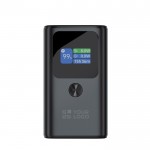 Powerbank de aluminio con carga rápida y pantalla HQ 10.000 mAh color gris vista de impresión