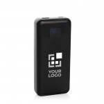 Batería externa con cable tipo C e iOS incorporados 20.000 mAh color negro vista de impresión