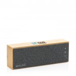 Altavoz bambú natural y tela vista principal