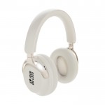 Auriculares diadema con diseño supraaural y cancelación de ruido color blanco vista de impresión