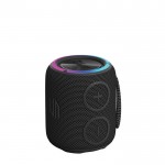 Altavoz inalámbrico resistente al agua con subwoofers dobles 16W color negro vista de impresión