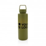 Botellas de plástico reciclado con asa vista principal