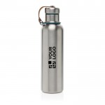 Botella térmica de acero inoxidable con asa Black+Blum 750ml color turquesa vista de impresión