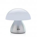 Lámpara de mesa portátil con función touch y 2 modos de luz color gris vista de impresión