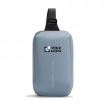Bandolera cruzada multiusos con diseño antirrobo para tablet 8” color azul vista de impresión