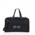 Bolsa de fin de semana con compartimento para PC 15” Swiss Peak color negro vista de impresión