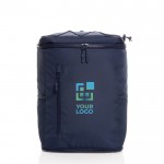 Mochila nevera de RPET con correas ajustables capacidad 18L color azul marino vista de impresión