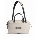 Bolsa de viaje de lona de RPET con capacidad 30L Bellroy color beige vista de impresión