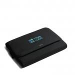 Funda de RPET impermeable con acolchado de espuma PC 16” Bellroy color negro vista de impresión