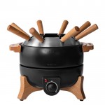 Fondue eléctrica con control preciso y capacidad para 8 personas Boska color negro vista de impresión