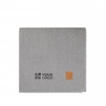 Manta de poliéster reciclado de suavidad excepcional 320 g/m2 color gris vista de impresión