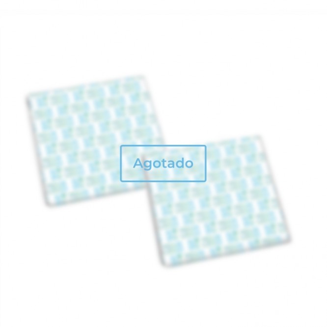 Chocolatinas de chocolate blanco 36% o negro 54% con papel color plata color chocolate blanco - Agotado
