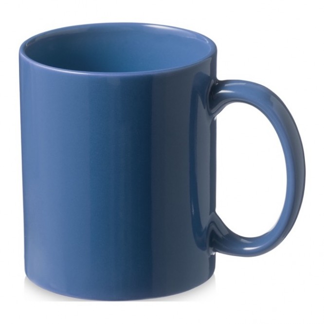Tazas para publicidad de cerámica color azul