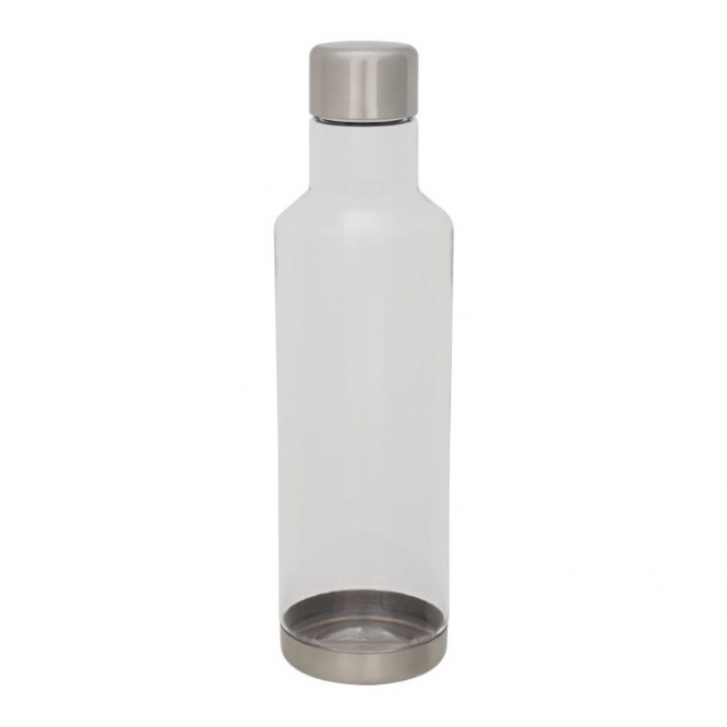 Botella de tritán con logo color transparente