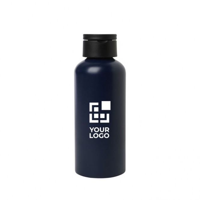 Botella de aluminio reciclado con tapa de plástico con asa 600ml