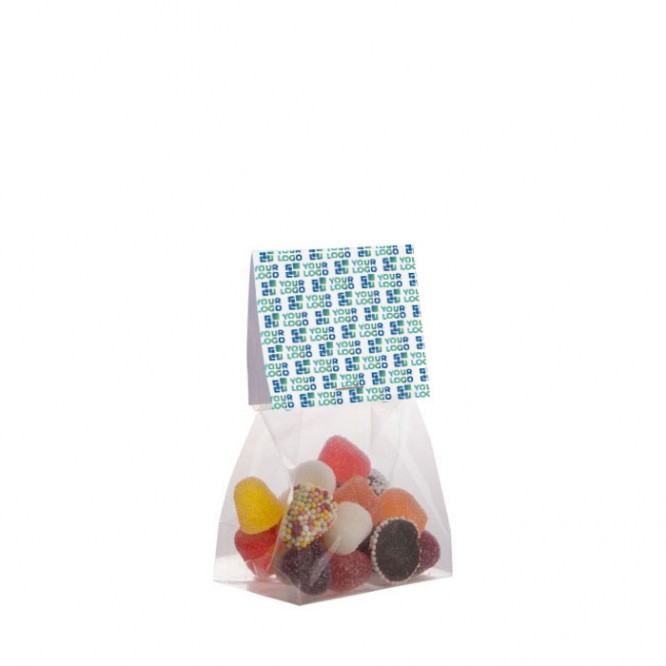 Bolsa de mix de gominolas con cabecera personalizable 50g