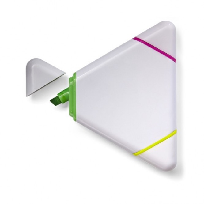Marcador triangular con tres colores