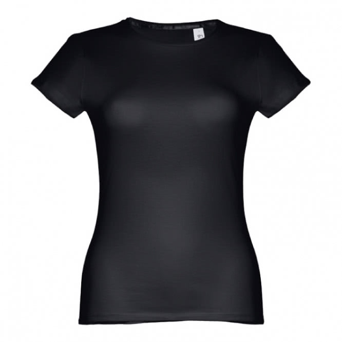 Camisetas personalizadas mujer algodón color negro primera vista