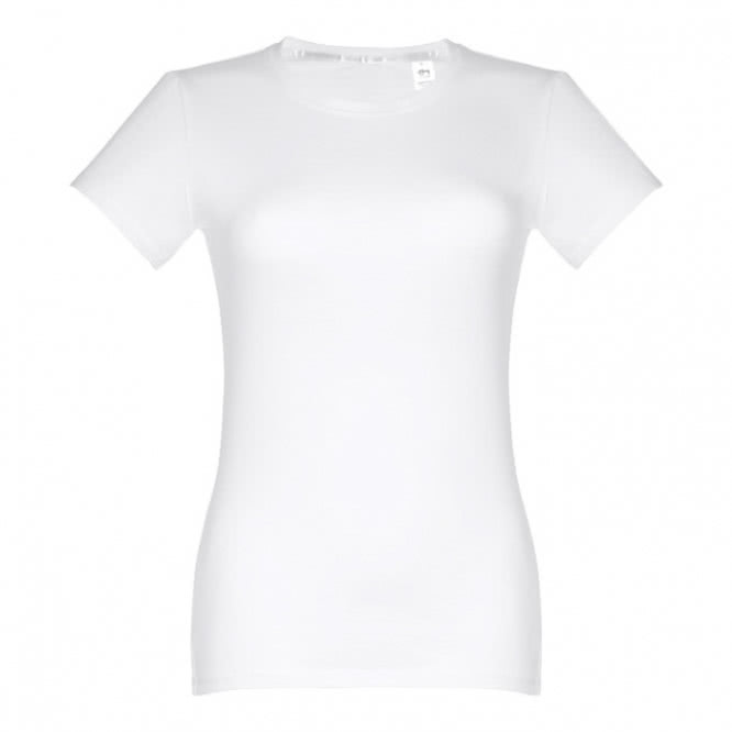 Camisetas para serigrafiar de mujer entalladas color blanco