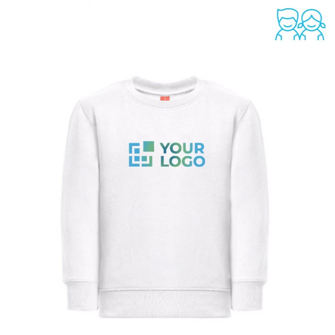 Sudadera en algodón y poliéster 300 g/m2 THC DELTA KIDS WH