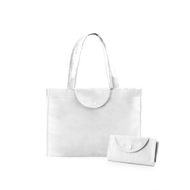 Bolsa non-woven plegable 90 g/m2 color blanco