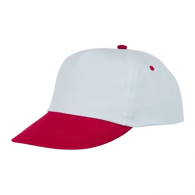 Gorra bicolor de algodón 175 g/m2 color rojo