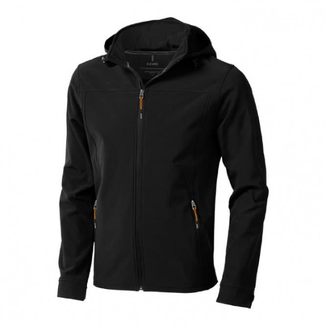 Chaqueta softshell impermeable y transpirable color negro